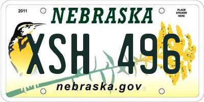 NE license plate XSH496