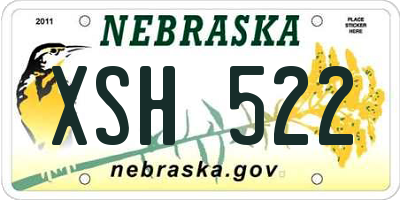 NE license plate XSH522