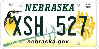NE license plate XSH527