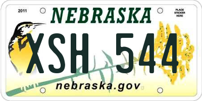 NE license plate XSH544