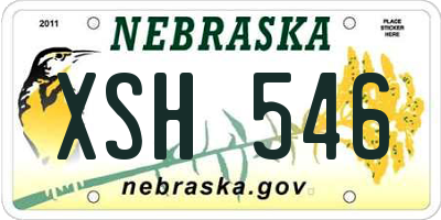 NE license plate XSH546