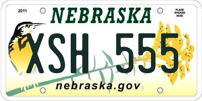 NE license plate XSH555