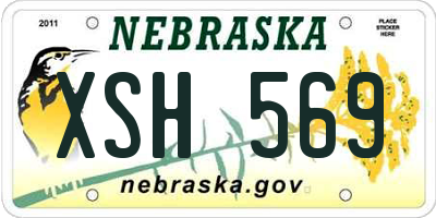 NE license plate XSH569