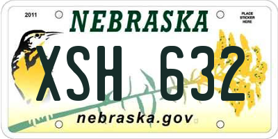 NE license plate XSH632
