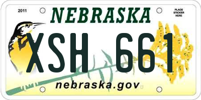 NE license plate XSH661