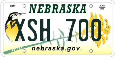 NE license plate XSH700