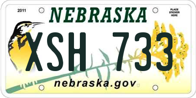 NE license plate XSH733