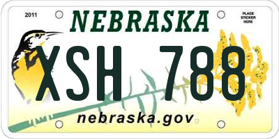 NE license plate XSH788