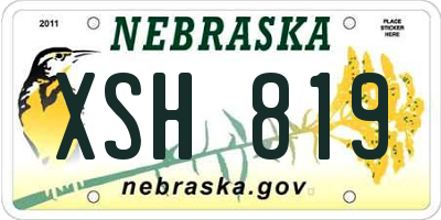 NE license plate XSH819