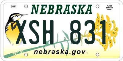 NE license plate XSH831