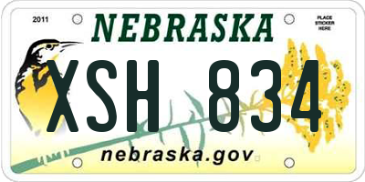 NE license plate XSH834