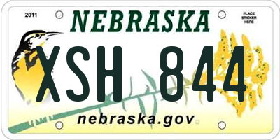 NE license plate XSH844