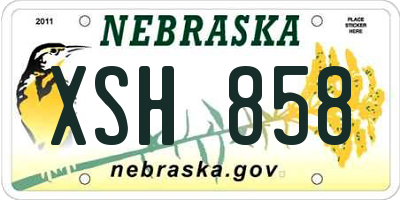 NE license plate XSH858