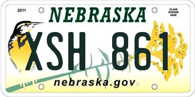 NE license plate XSH861