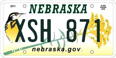 NE license plate XSH871