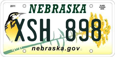 NE license plate XSH898