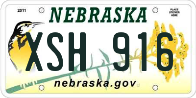 NE license plate XSH916