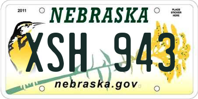 NE license plate XSH943