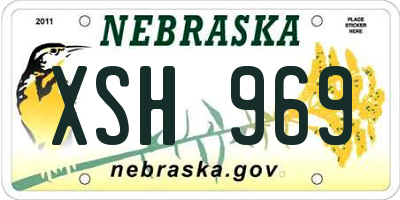 NE license plate XSH969