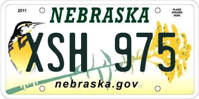 NE license plate XSH975