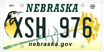 NE license plate XSH976