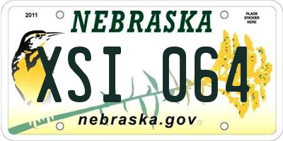 NE license plate XSI064