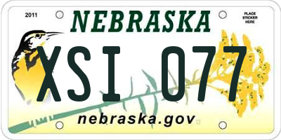NE license plate XSI077