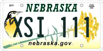 NE license plate XSI111