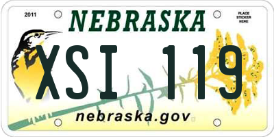 NE license plate XSI119