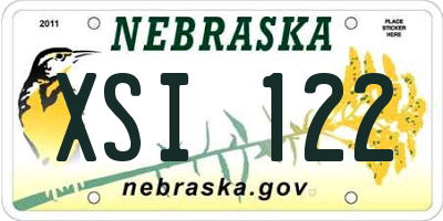 NE license plate XSI122