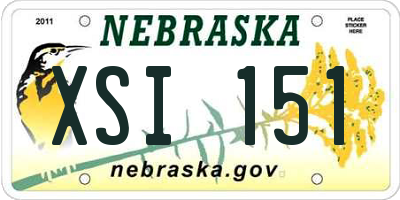 NE license plate XSI151
