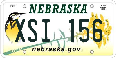 NE license plate XSI156