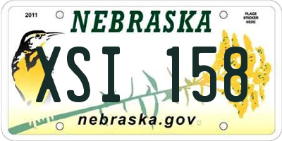 NE license plate XSI158