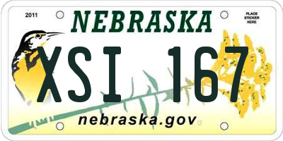 NE license plate XSI167