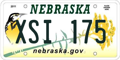 NE license plate XSI175