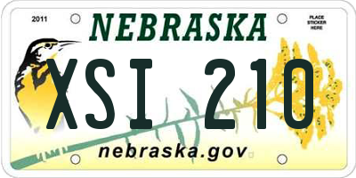 NE license plate XSI210