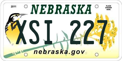 NE license plate XSI227
