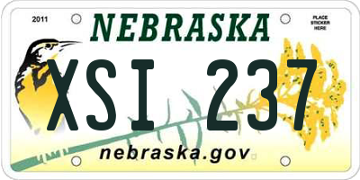 NE license plate XSI237