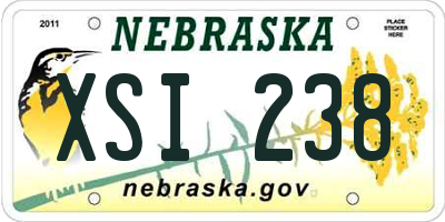 NE license plate XSI238