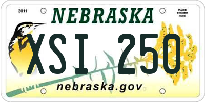 NE license plate XSI250