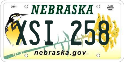 NE license plate XSI258