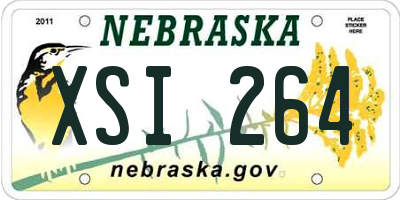 NE license plate XSI264