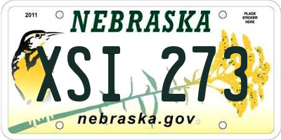 NE license plate XSI273