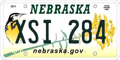 NE license plate XSI284
