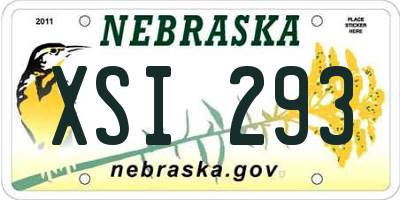 NE license plate XSI293