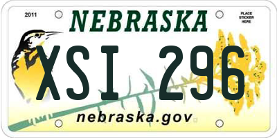 NE license plate XSI296