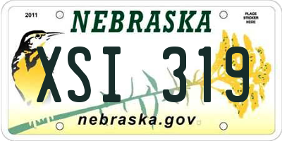 NE license plate XSI319