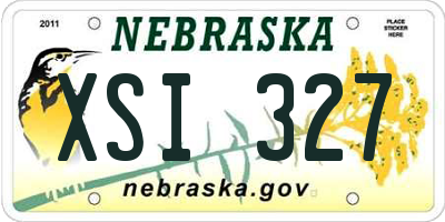 NE license plate XSI327