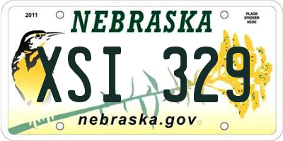 NE license plate XSI329