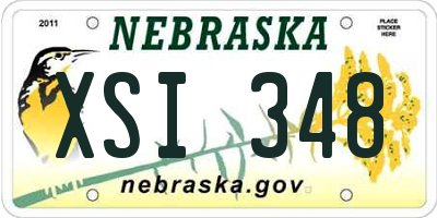 NE license plate XSI348
